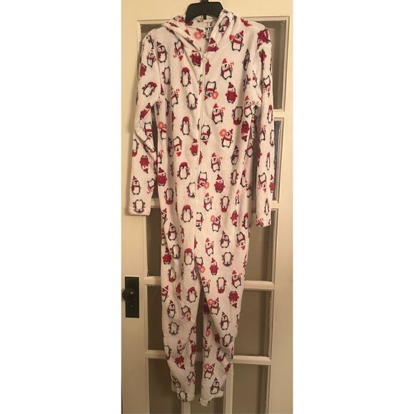 NYC Underground Womens Christmas holiday size s/m Comfy Sleepwear One-Piece Paja - Picture 3 of 5